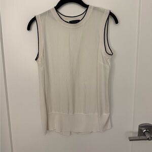 Rag & Bone White with Black Trim Abby Top